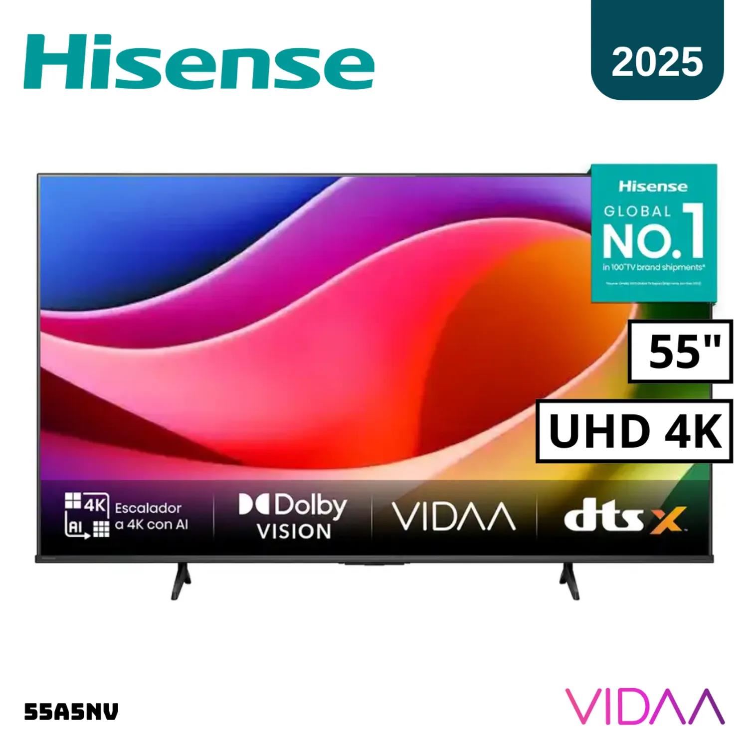 TELEVISOR HISENSE LED 55" UHD SMART TV 55A5NV